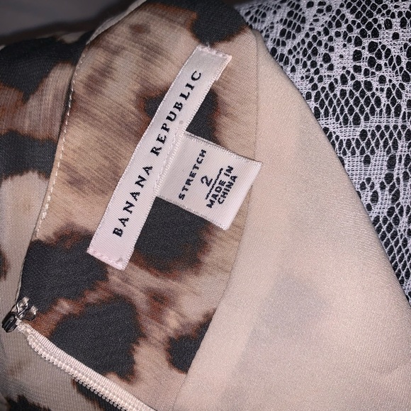 Banana Republic leopard pencil dress sz 2 - Picture 3 of 3